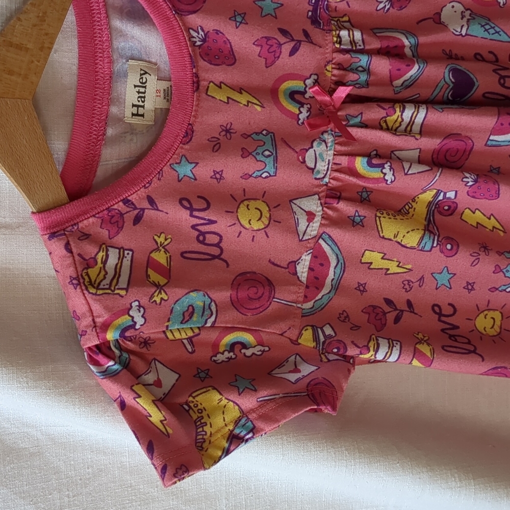 Hatley dress girls Pink Fruit 12